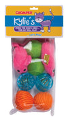 Kylies Brights Multicolored Assorted Plush/Rubber Cat Toy