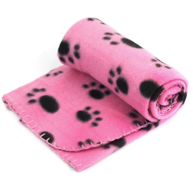 Paw Print Soft Warm Fleece Blanket