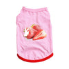 Lovely Pink Strawberry Pet Dog Vest Shirt