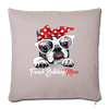 French Bulldog Mom Throw Pillow Cover 17.5” x 17.5”